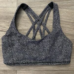 Lululemon Athletica Textured Black and White Sports Bra
